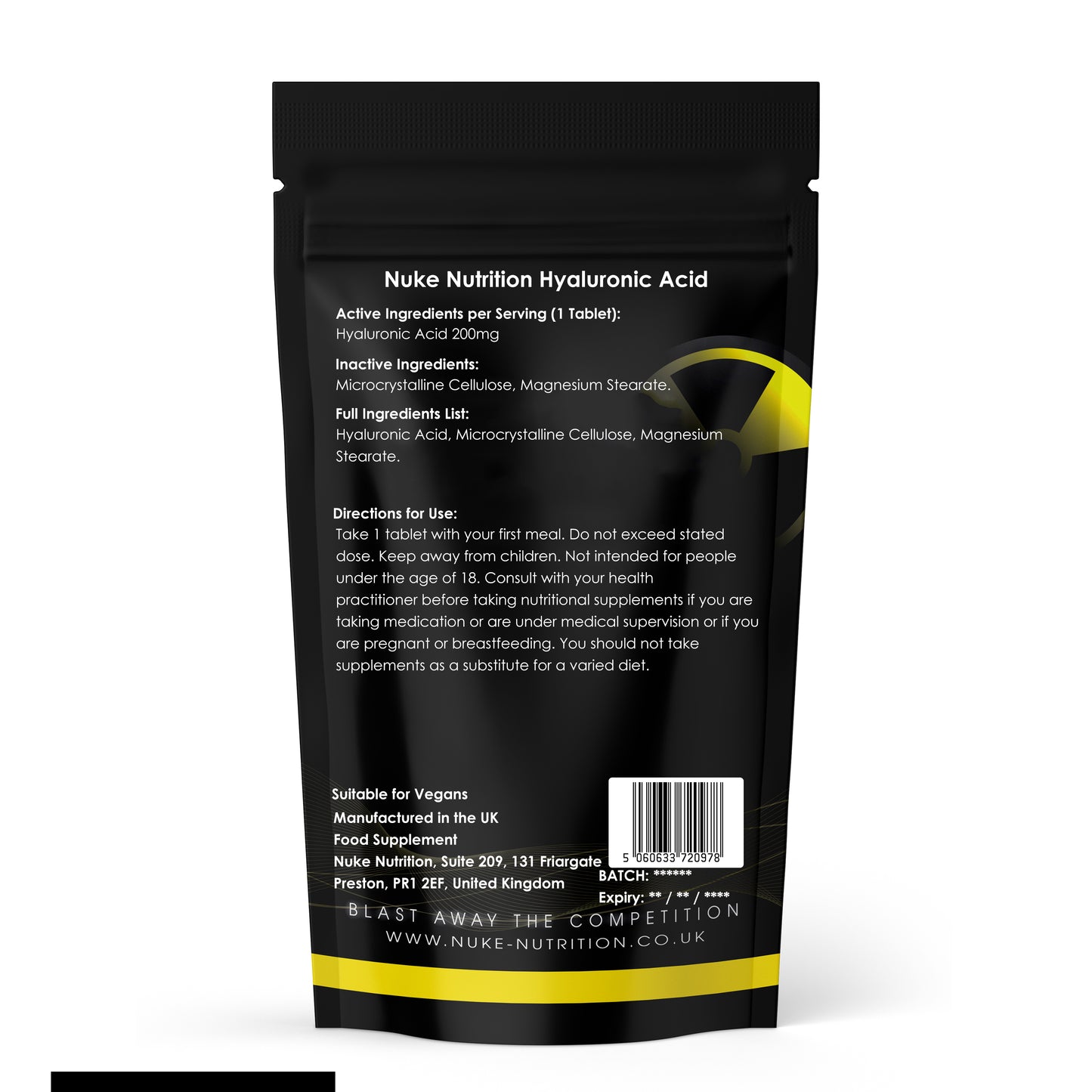 Hair & Skin Care Bundle - Hyaluronic Acid, Vitamin C, Biotin - High Strength x 180 Tablets