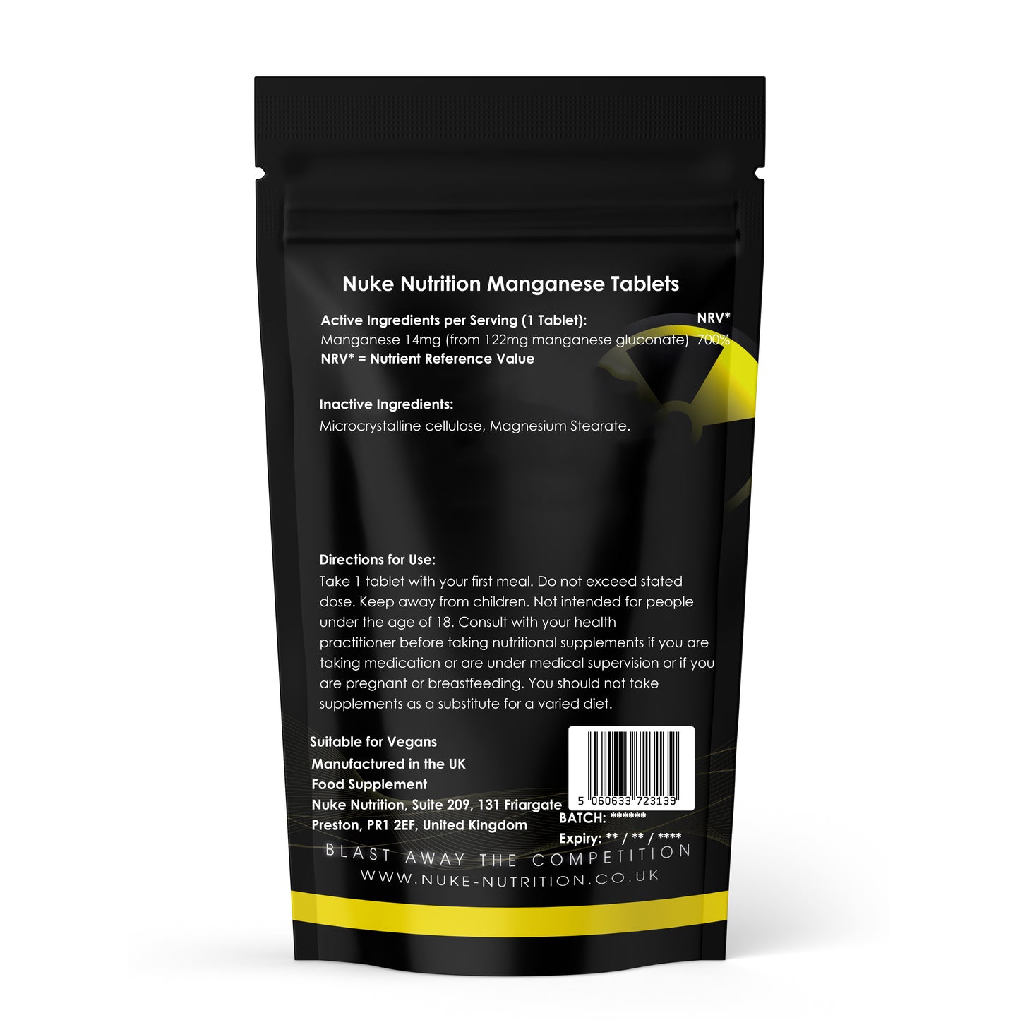 Manganese 14mg Tablets – Daily Mineral Support for Bones, Metabolism & Antioxidant Health