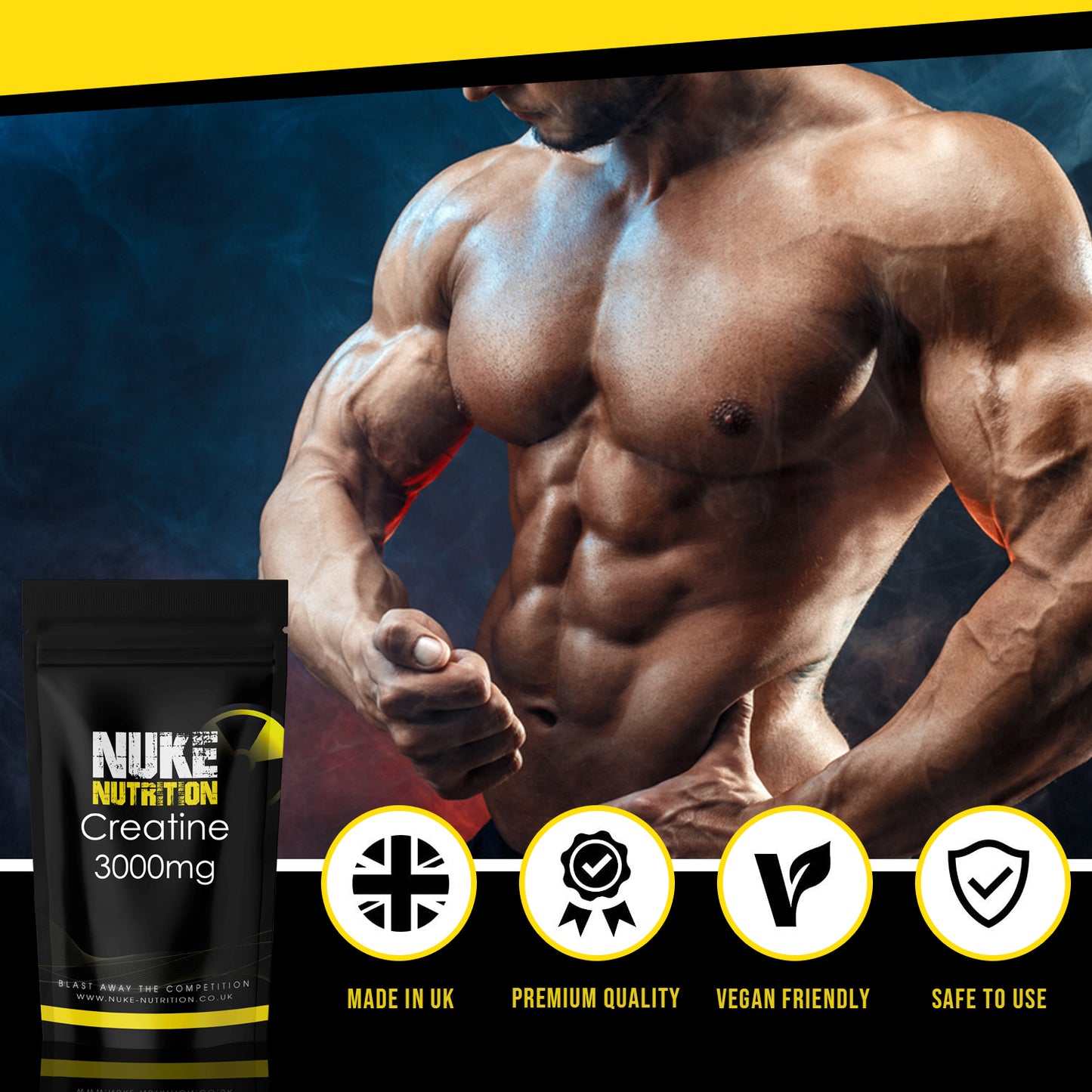 Creatine Monohydrate Capsules 3000mg Serving Muscle Growth & Strength Capsules