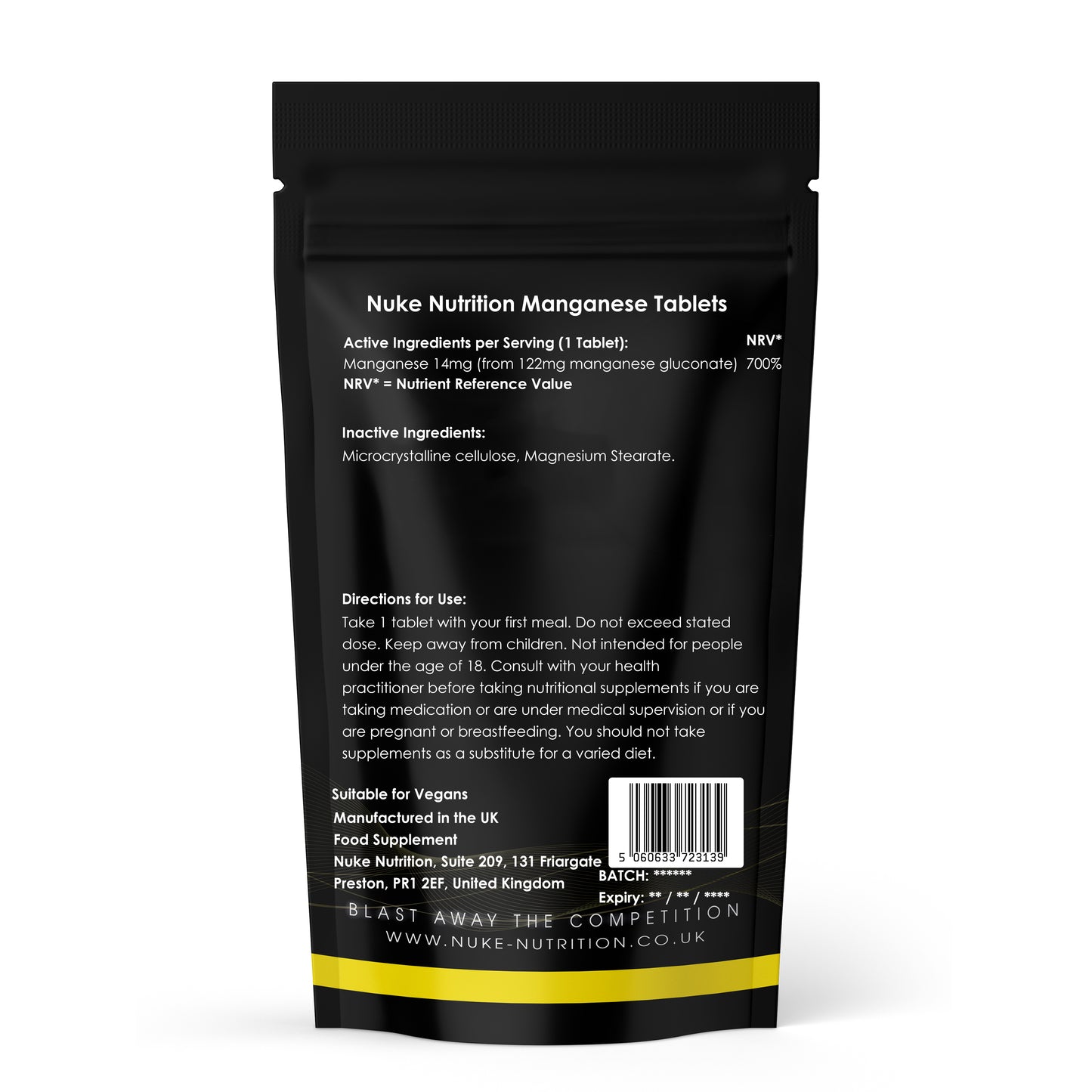 Manganese 14mg Tablets – Daily Mineral Support for Bones, Metabolism & Antioxidant Health