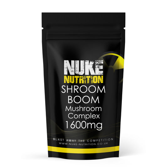 Shroom Boom 1600mg Capsules – Powerful Mushroom Complex for Energy, Focus & Immunity